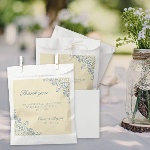 Elegant Butter Yellow Regency Wedding Favour Bags