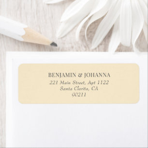 Elegant Butter Yellow Wedding Return Address