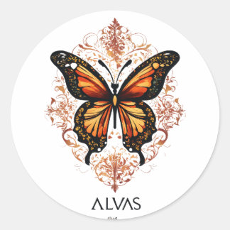 Elegant Butterflies: Add a Touch of Magic Classic Round Sticker