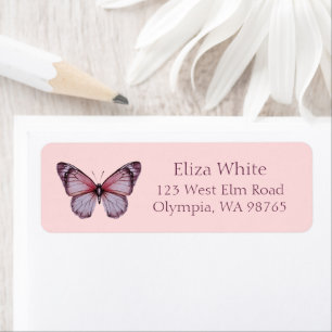 Elegant Butterflies Bridal Shower Address CUSTOM
