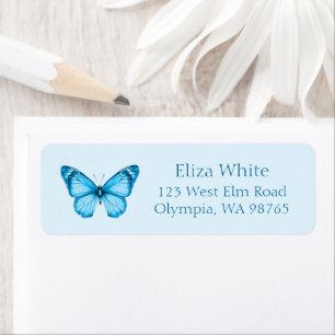 Elegant Butterflies Bridal Shower Address CUSTOM