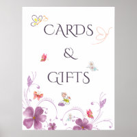 Elegant Butterflies Bridal Shower Cards and Gifts