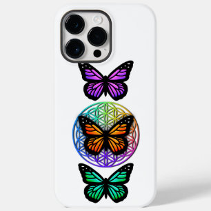 Elegant butterflies colourful flower of life  Case-Mate iPhone 14 pro max case