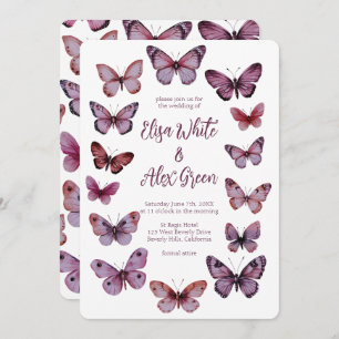 Elegant Butterflies CUSTOM Wedding Invitation