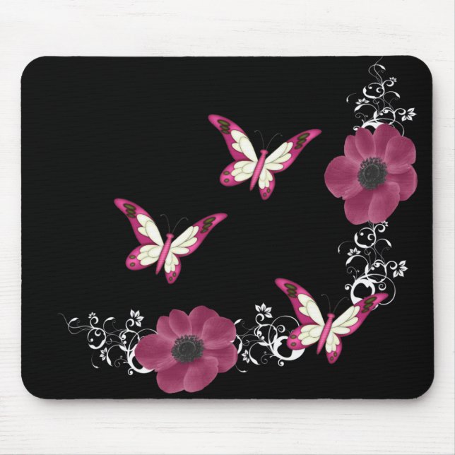 elegant butterflies mouse pad (Front)