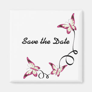 elegant butterflies Save the Date Magnet