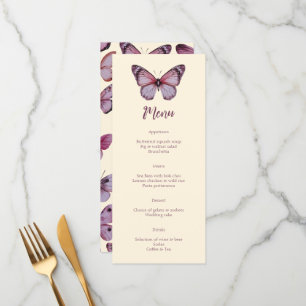 Elegant Butterflies Wedding CUSTOM Party  Menu