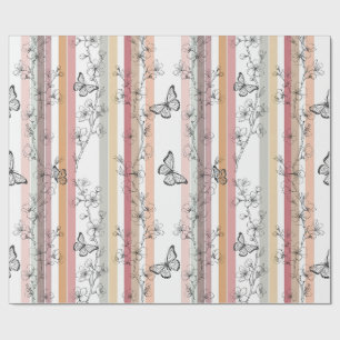 Elegant Butterfly Blossom (10) Wrapping Paper