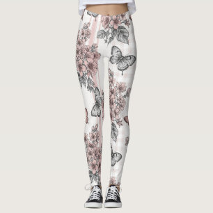 Elegant Butterfly Blossom (1) Leggings