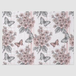 Elegant Butterfly Blossom (1) Tissue Paper