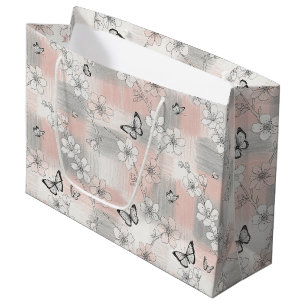 Elegant Butterfly Blossom (3) Large Gift Bag
