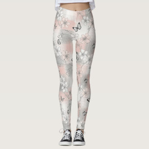 Elegant Butterfly Blossom (3) Leggings
