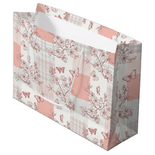 Elegant Butterfly Blossom (7) Large Gift Bag