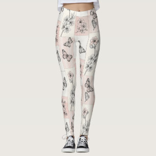 Elegant Butterfly Blossom (8) Leggings
