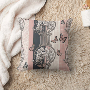 Elegant Butterfly Blossom (8) Throw Pillow