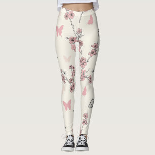 Elegant Butterfly Blossom (9) Leggings