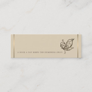 Elegant Butterfly Bookmark Mini Business Card