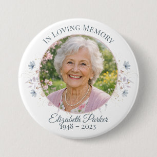 Elegant Butterfly Celebration of Life Program 3 Inch Round Button
