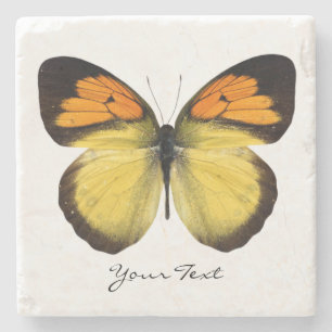 Elegant Butterfly Custom Stone Coaster