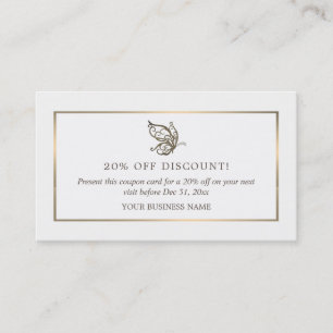 Elegant Butterfly, Discount Voucher Card