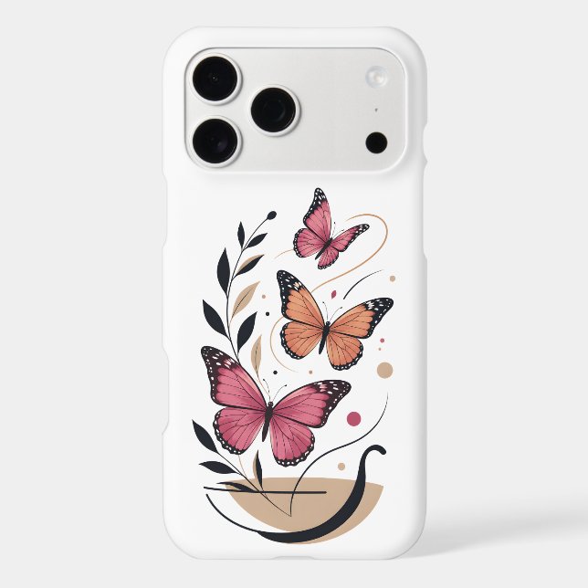 Elegant Butterfly Floral Botanical Design (Back)