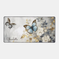 Elegant Butterfly Floral Personalized Name
