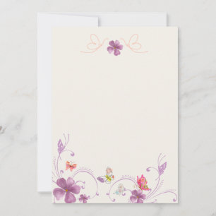 Elegant Butterfly Forest Blank Card