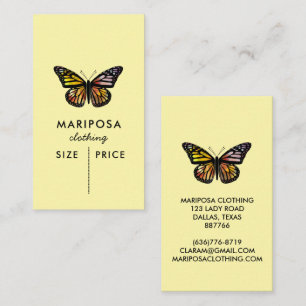 Elegant Butterfly Monarch CUSTOM PRICE TAG