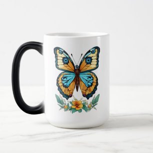 Elegant Butterfly Outline Mug - Symbol of Transfor