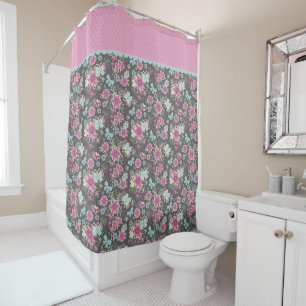 Elegant Butterfly Pattern Grey Pink