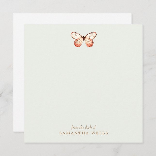 Elegant Butterfly Personalized Thank You  (Front/Back)