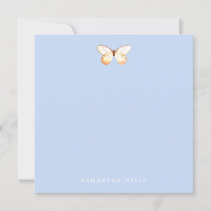 Elegant Butterfly Personalized Thank You  Card