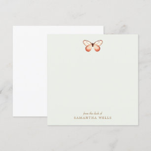 Elegant Butterfly Personalized Thank You  Card