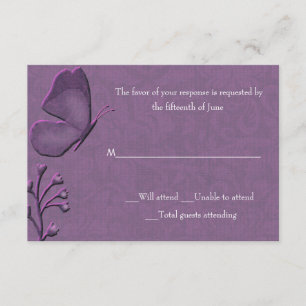 Elegant Butterfly Response Card