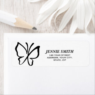 Elegant Butterfly Return Address Labels