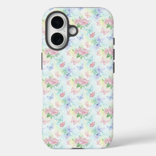 Elegant Butterfly Seamless Print iPhone 16 Case