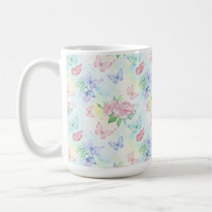 Elegant Butterfly Seamless Print Coffee Mug
