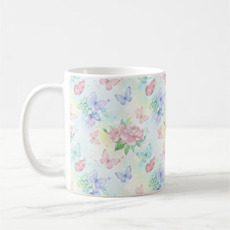 Elegant Butterfly Seamless Print Coffee Mug