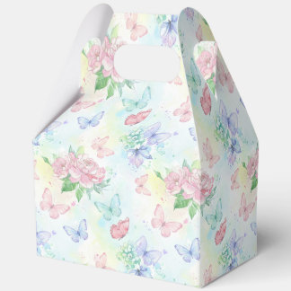 Elegant Butterfly Seamless Print Favor Box