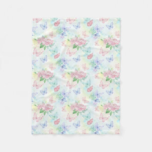 Elegant Butterfly Seamless Print Fleece Blanket