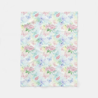 Elegant Butterfly Seamless Print Fleece Blanket