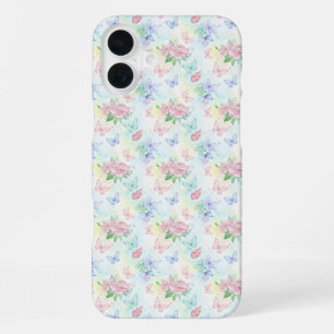 Elegant Butterfly Seamless Print iPhone 16 Plus Case