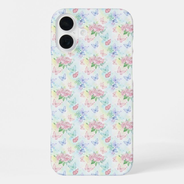 Elegant Butterfly Seamless Print iPhone Case (Back)
