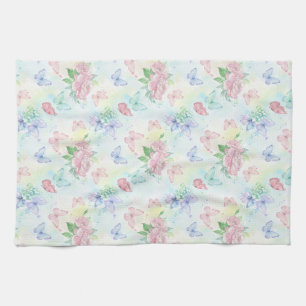 Elegant Butterfly Seamless Print Kitchen Towel