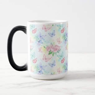 Elegant Butterfly Seamless Print Magic Mug
