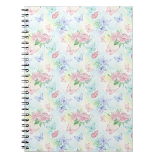 Elegant Butterfly Seamless Print Notebook