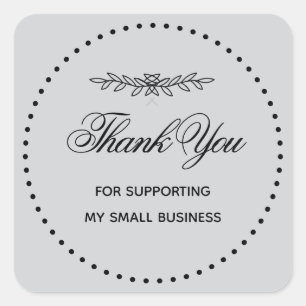  Elegant Butterfly Small Business Thank You  Square Sticker