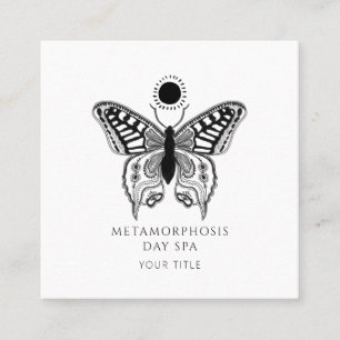 Elegant Butterfly Sun Day Spa Square Business Card