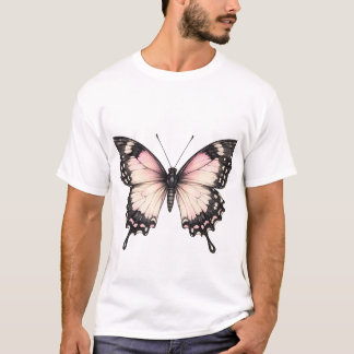 Elegant Butterfly T-Shirt – Pink Butterfly Nature
