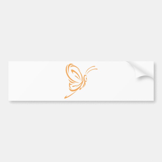 Elegant Butterfly Tattoo Style Bumper Sticker (Front)